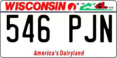WI license plate 546PJN