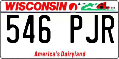 WI license plate 546PJR