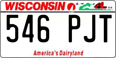 WI license plate 546PJT