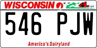 WI license plate 546PJW
