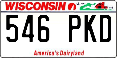 WI license plate 546PKD