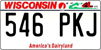 WI license plate 546PKJ