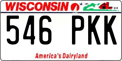 WI license plate 546PKK