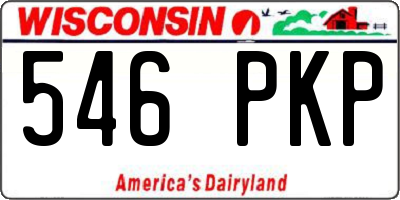 WI license plate 546PKP