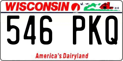 WI license plate 546PKQ