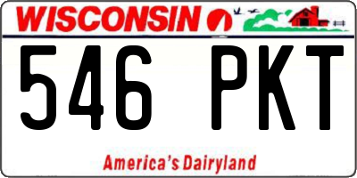 WI license plate 546PKT
