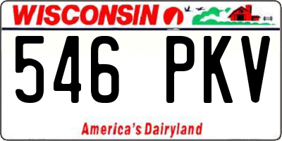 WI license plate 546PKV