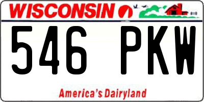 WI license plate 546PKW