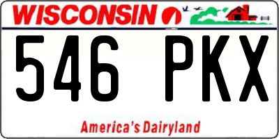 WI license plate 546PKX