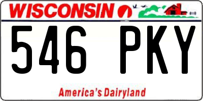 WI license plate 546PKY