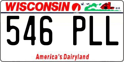 WI license plate 546PLL