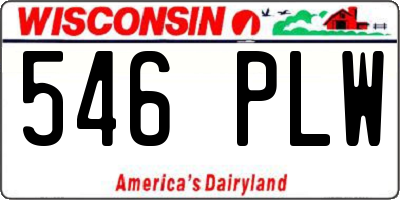 WI license plate 546PLW