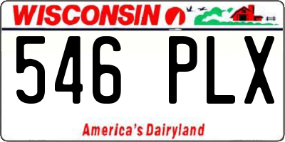 WI license plate 546PLX