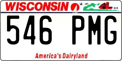 WI license plate 546PMG
