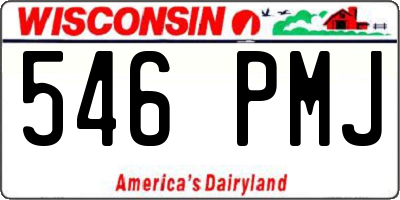 WI license plate 546PMJ