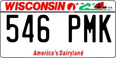 WI license plate 546PMK