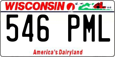WI license plate 546PML