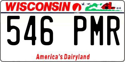 WI license plate 546PMR