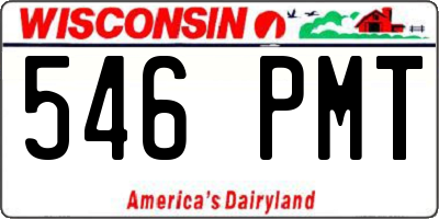 WI license plate 546PMT