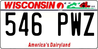 WI license plate 546PWZ