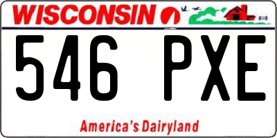 WI license plate 546PXE
