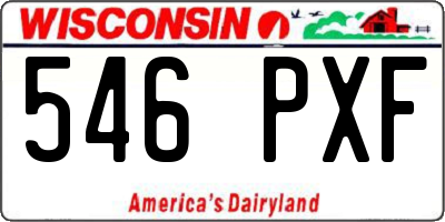 WI license plate 546PXF
