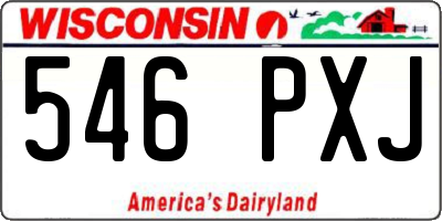 WI license plate 546PXJ
