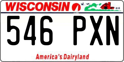 WI license plate 546PXN