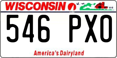 WI license plate 546PXO