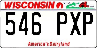 WI license plate 546PXP