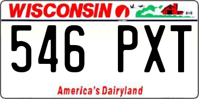 WI license plate 546PXT