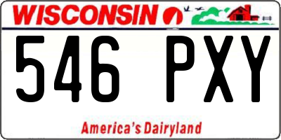 WI license plate 546PXY