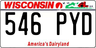 WI license plate 546PYD