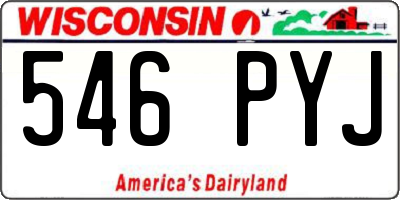 WI license plate 546PYJ