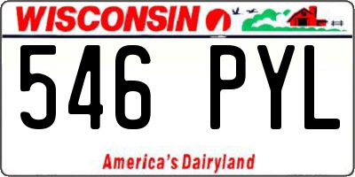 WI license plate 546PYL