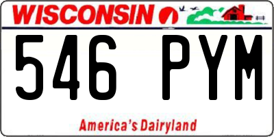 WI license plate 546PYM