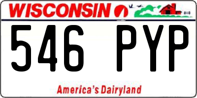 WI license plate 546PYP