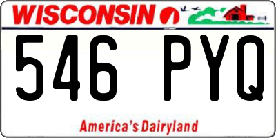 WI license plate 546PYQ