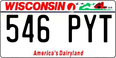 WI license plate 546PYT