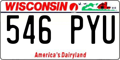 WI license plate 546PYU