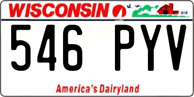 WI license plate 546PYV