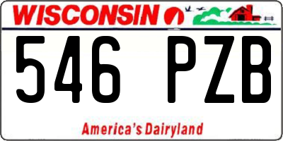 WI license plate 546PZB