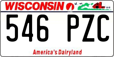 WI license plate 546PZC