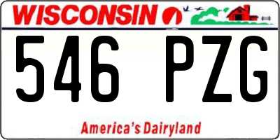 WI license plate 546PZG