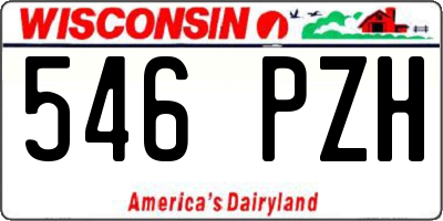 WI license plate 546PZH
