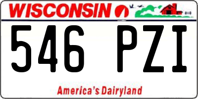 WI license plate 546PZI