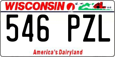 WI license plate 546PZL