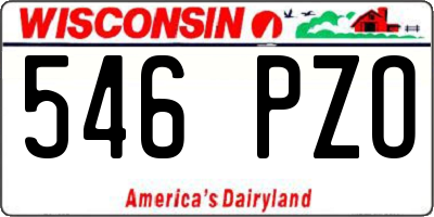 WI license plate 546PZO
