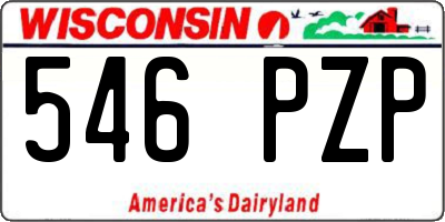 WI license plate 546PZP