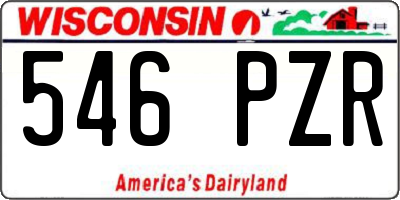 WI license plate 546PZR